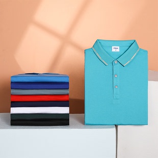刺绣 POLO衫 定制t恤印字logo夏季 工作服广告文化短袖 工衣订制工装
