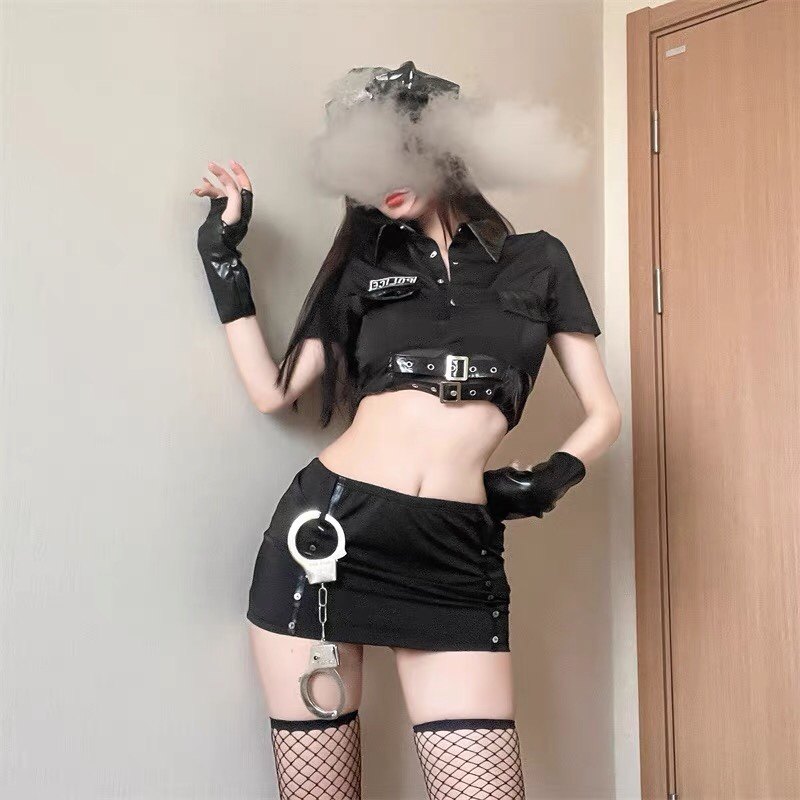 麻辣警花性感女装机车制服角色扮演套装女警cos服空姐变装演出服