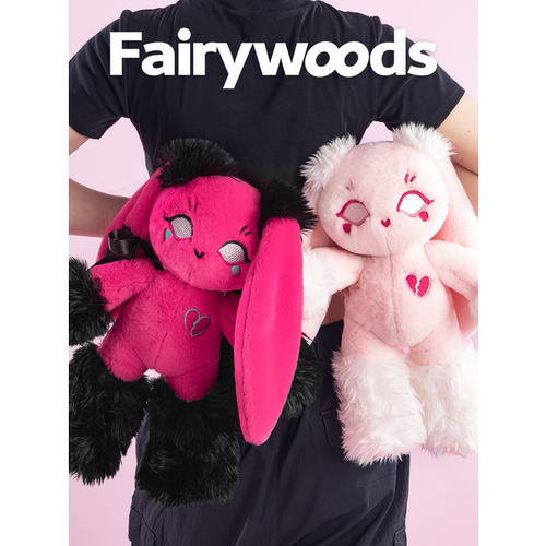 Fairywoods『鬼马小兔』玩偶女生送闺蜜客厅毛绒公仔可爱卡通抱枕