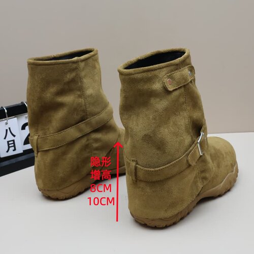 复古内增高8-10cm女款马丁靴