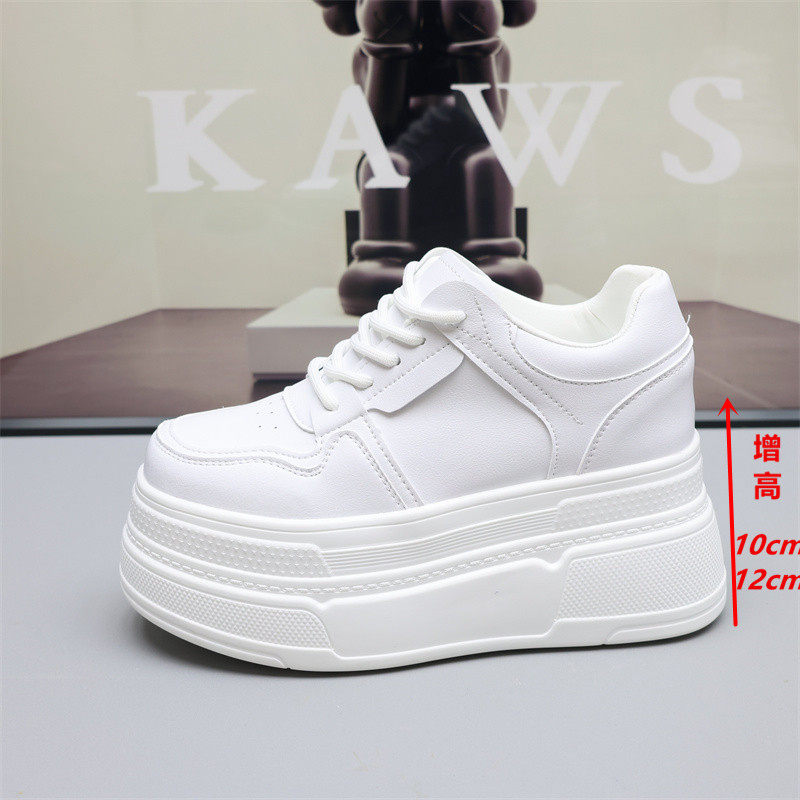 8cm内增高小白鞋2026春夏新款小个子厚底松糕运动休闲鞋10cm板鞋