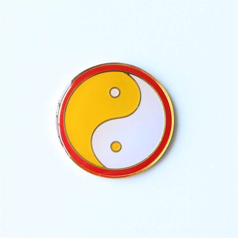 太极图手机贴2公分黄铜烤漆