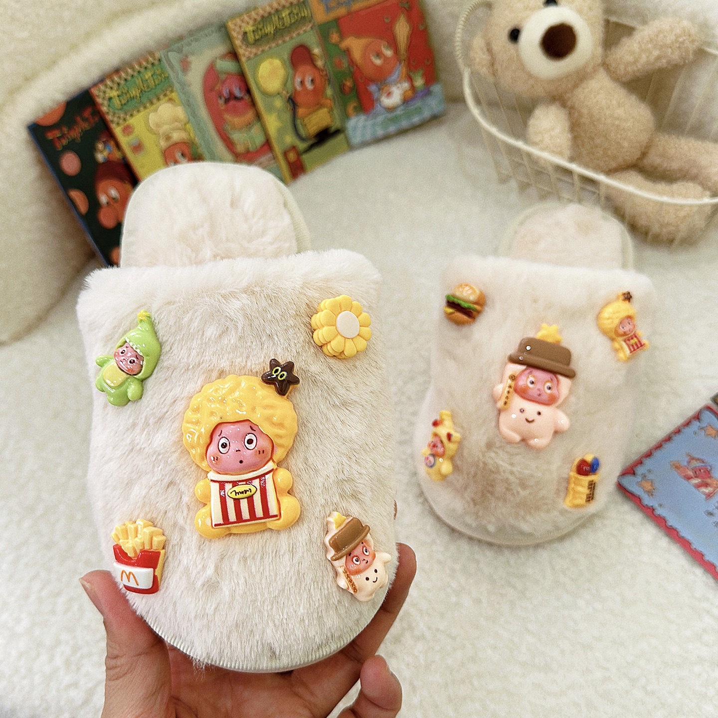 儿童毛毛拖鞋女童2025新款冬女孩冬天室内家居毛绒棉拖鞋冬季保暖