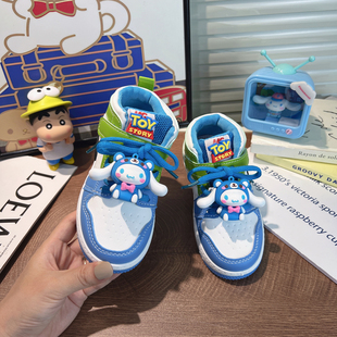 女童高帮板鞋2026新款春秋季小童中童运动休闲鞋女孩儿童鞋子透气