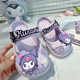 夏季 女童紫色玛丽珍拖鞋 女孩凉拖新款 儿童洞洞鞋 公主防滑轻便夏款