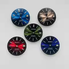 Nh35 Dial Diameter 28.5mm Blue-Green Luminous Modified Mechanical Watch Nh36 Movement Date Dial Watch Accessories