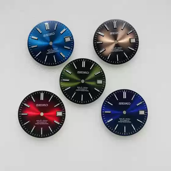 Nh35 Dial Diameter 28.5mm Blue-Green Luminous Modified Mechanical Watch Nh36 Movement Date Dial Watch Accessories
