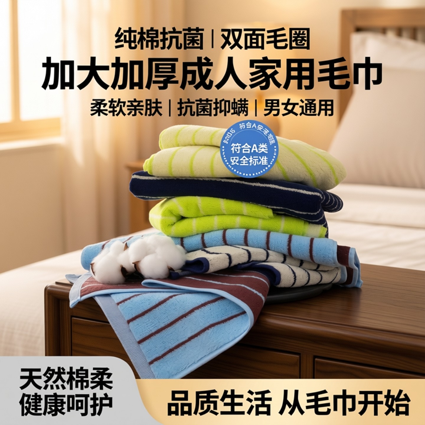 斜月三星纯棉毛巾全棉吸水面巾柔软吸水亲肤家用成人洗脸面巾