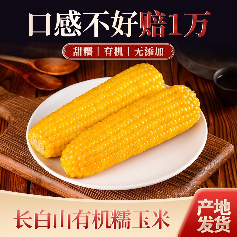 东北玉米糯玉米黄糯玉米10棒真空玉米糯玉米新鲜东北粘玉米糯玉米