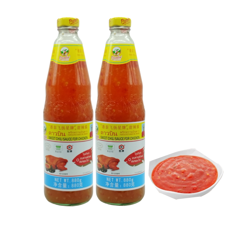 潘泰泰式甜辣酱880gx2瓶 酸甜型辣酱鸡酱甜辣炸鸡蘸酱