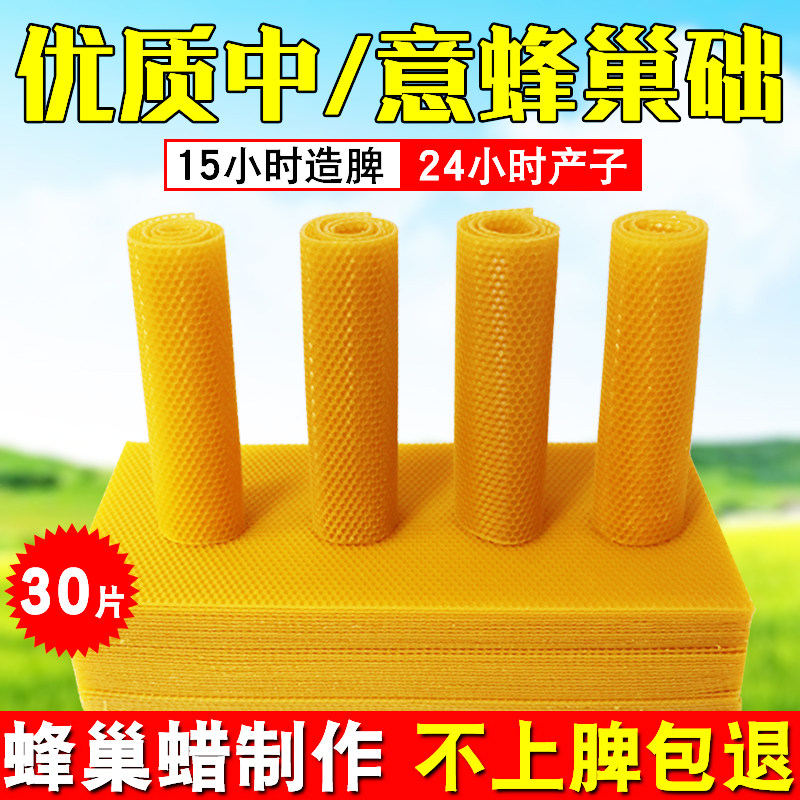 蜂巢蜜蜜蜂巢础中蜂巢础专用养蜂蜂箱工具蜂蜡皮巢基深房意蜂巢础