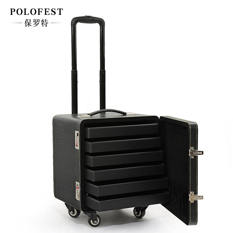 萬向輪拉桿珠寶箱帶鎖商務定制