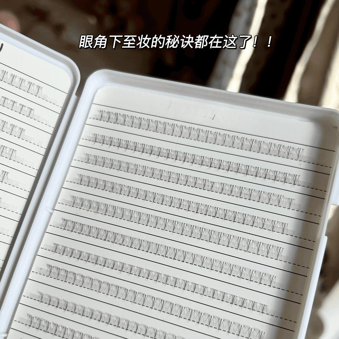 免胶懒人小火苗下睫毛大容量睫毛书ins风透明梗分段自然下眼睫毛