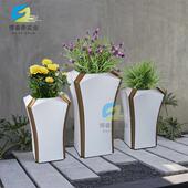 玻璃钢花盆树脂工艺品售楼部花钵商场组合花器欧式 种植盆工厂现货