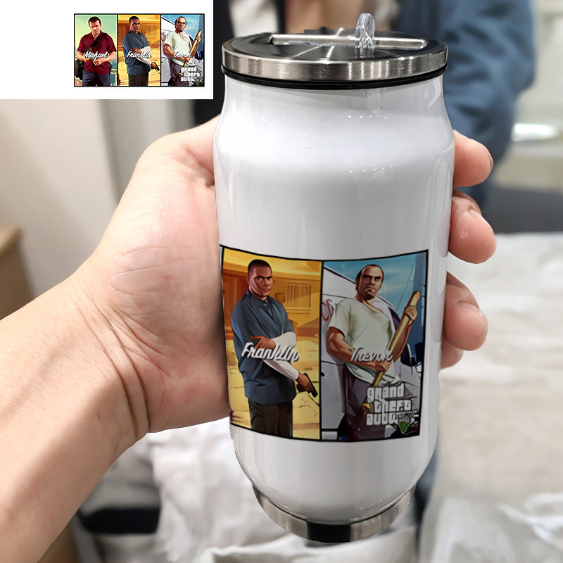diyGTA游戏5侠盗猎车手游戏来图定制旅居男女运动304不锈钢保温杯