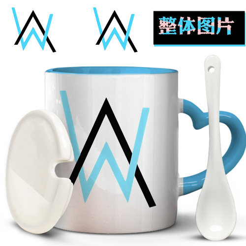 Alan Walker艾伦沃克DJ电音Faded男孩亲子简约牛奶马克杯陶瓷水杯