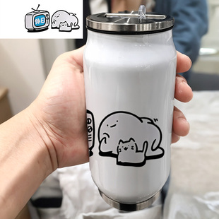 ins我什么都没弄它就坏掉了日语图案ekot搞怪表情304不锈钢保温杯