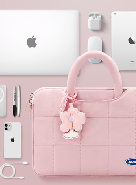 MAHOO笔记本手提电脑包2024新款适用苹果macbookair14华为matebook联想小新13华硕pro15.6戴尔16寸ipad公文包