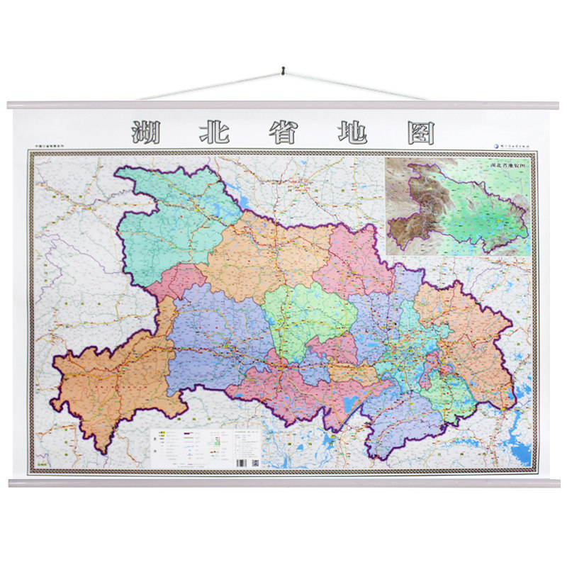 正版 湖北省地图 挂图 1.