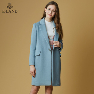 大牌正品清仓依恋EEJW74V02B春秋翻领中长款纯色西装外套外搭