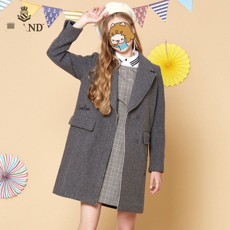 55爆价大牌正品EEJW74951A秋冬款学院风中长款简约毛呢大衣外套,女装/女士精品,毛呢外套,淘宝优惠券,粉丝福利购,淘宝优惠卷