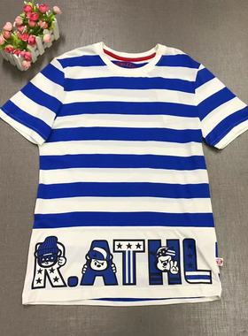 大牌正品清仓RT家RTRS66418A夏季休闲潮流条纹图案短袖T恤上衣男