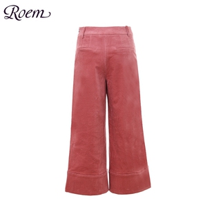 大牌正品清仓R家RCTC74V01Q时尚修身宽松女士喇叭口裤子中长款女