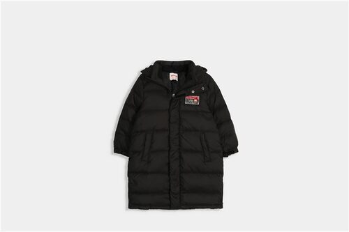舒适中长款连帽保暖羽绒服