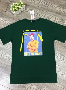 大牌正品清仓SP家SPRW737S83夏季时尚休闲宽松简约印花短袖T恤女