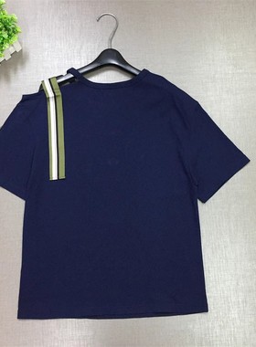 大牌正品EERA82454M夏季新品设计感刺绣百搭显瘦纯棉T恤上衣女