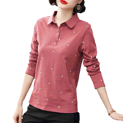 长袖宽松休闲上衣妈妈装春季新款