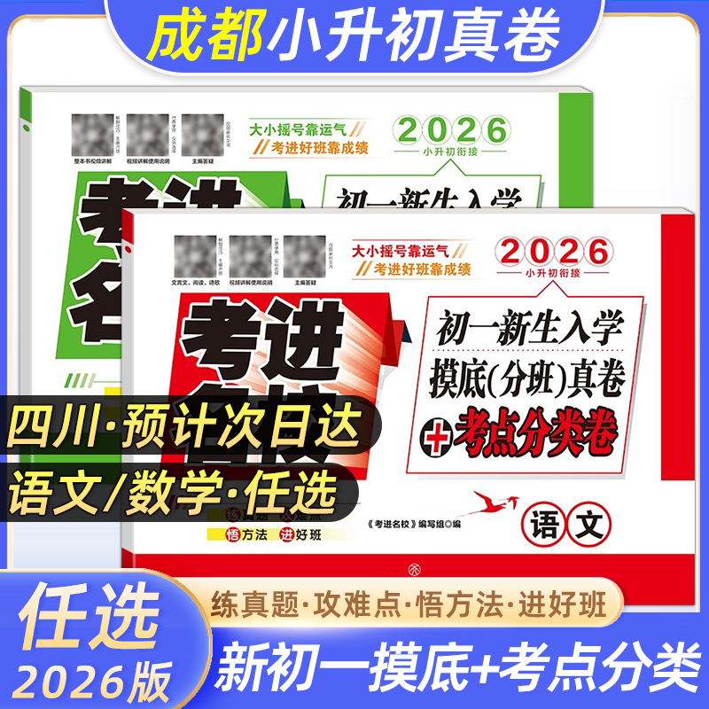 初一新生入学摸底分班卷考点分类