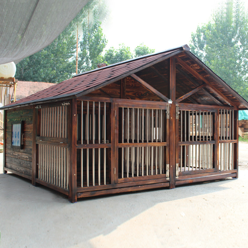新狗屋户外防水l大型犬实木可拆洗四季狗房子狗笼犬舍狗窝宠物别