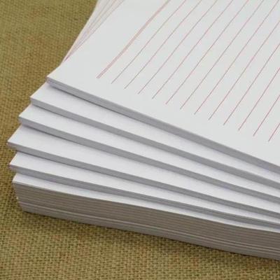 包邮10本装加厚黑色线条信纸本红格单线双线文稿纸方格作文材料本