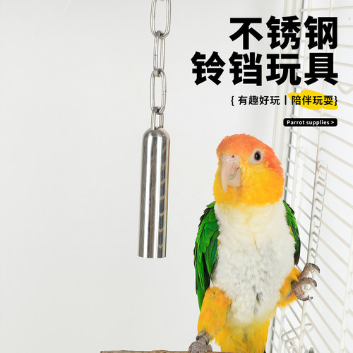高能鹦鹉中大型鸟玩具不锈钢铃铛
