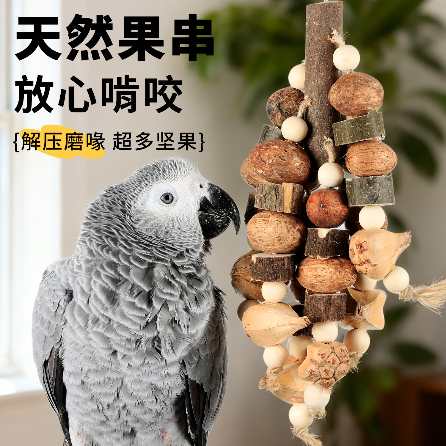 鹦鹉玩具啃咬果实挂串解闷自嗨磨牙虎皮牡丹专用新型鸟防抑郁玩具