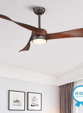 Tethys吊扇 时尚经典三叶带灯现代家居特色餐厅个人工作室铸扇师