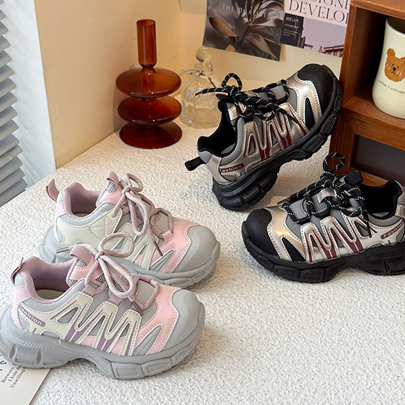 儿童老爹鞋男童防滑运动鞋休闲机能女童中大童学生鞋童鞋春秋新款