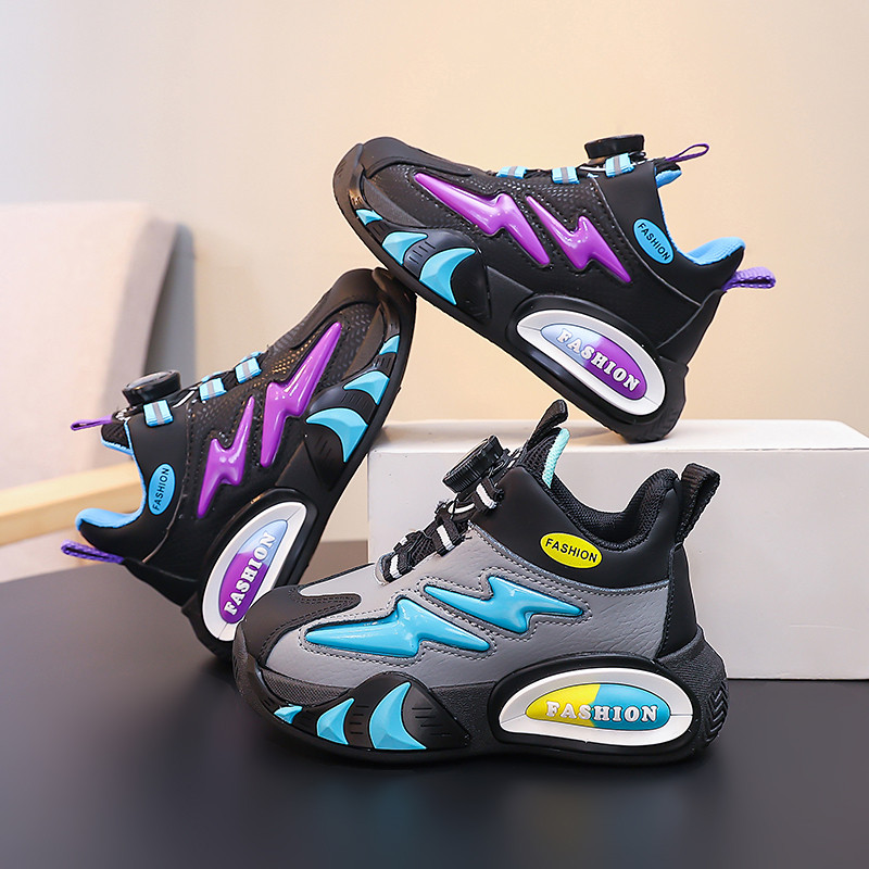 男童运动鞋防水旋转扣篮球鞋学生鞋减震运动风潮鞋儿童休闲鞋童鞋