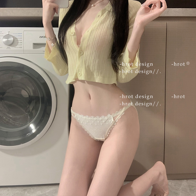 甜美无痕蕾丝高叉低腰舒适内裤女