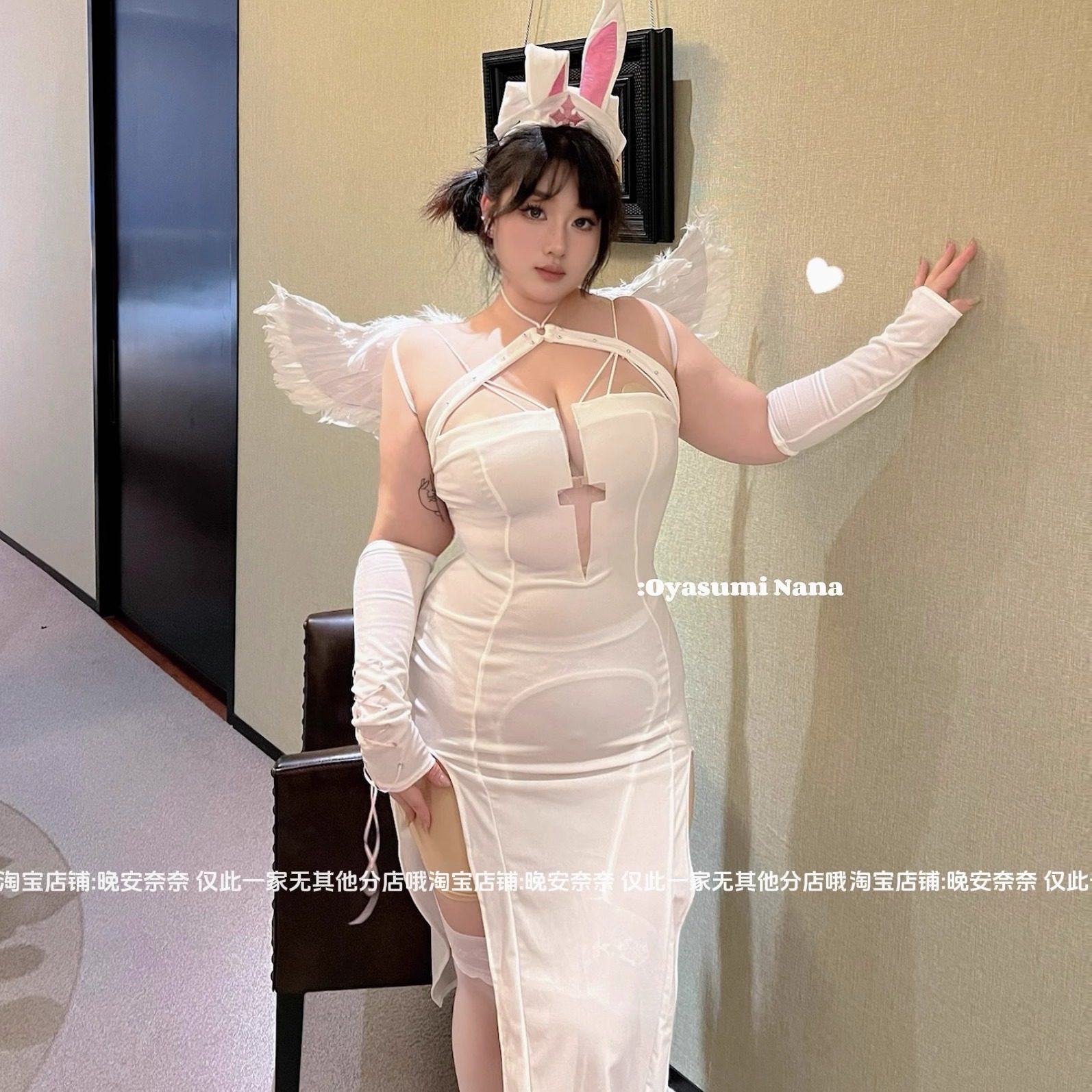 晚安奈奈 神明少女万圣节2025新款大码修女兔女郎微胖辣妹甜美cos,女装/女士精品,大码套装,淘宝优惠券,粉丝福利购,淘宝优惠卷