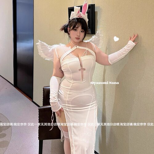 万圣节2025新款大码修女兔女郎
