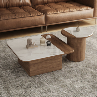 复古风茶几组合客厅家用小户型现代简约大小茶几轻奢高级2025新款