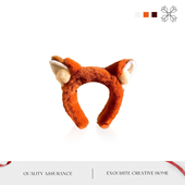 Auramoon.Article.发箍狐狸耳朵毛绒游乐园拍照卡通头箍 条段