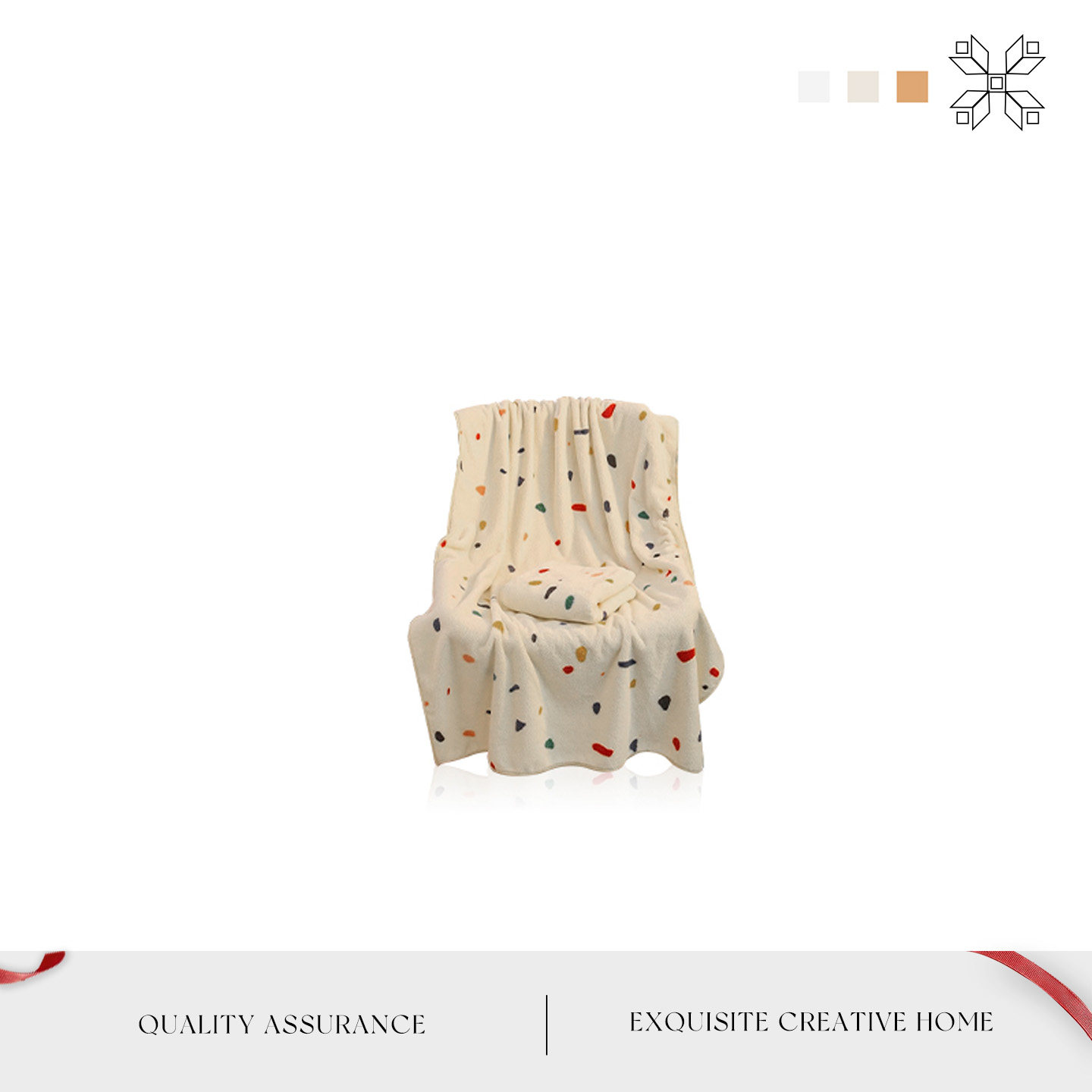 MOLALUNA浴巾女吸水毛巾干发帽