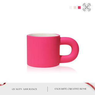 MOLALUNA.Detour.杯具北欧ins陶瓷马克杯棋盘格胖胖咖啡杯 迂回