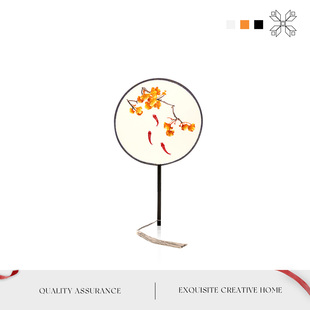 MOLA.Laugh.扇子礼盒古风团扇刺绣扇子汉服团扇双面团扇 戴笑