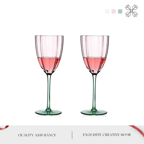 MOLALUNA高脚杯红酒花瓣香槟杯