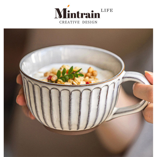 mintrain杯子陶瓷经久耐用ins风