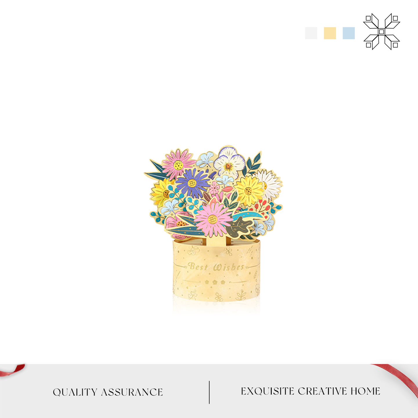 MOLALUNA贺卡3d烫金摆件ins风